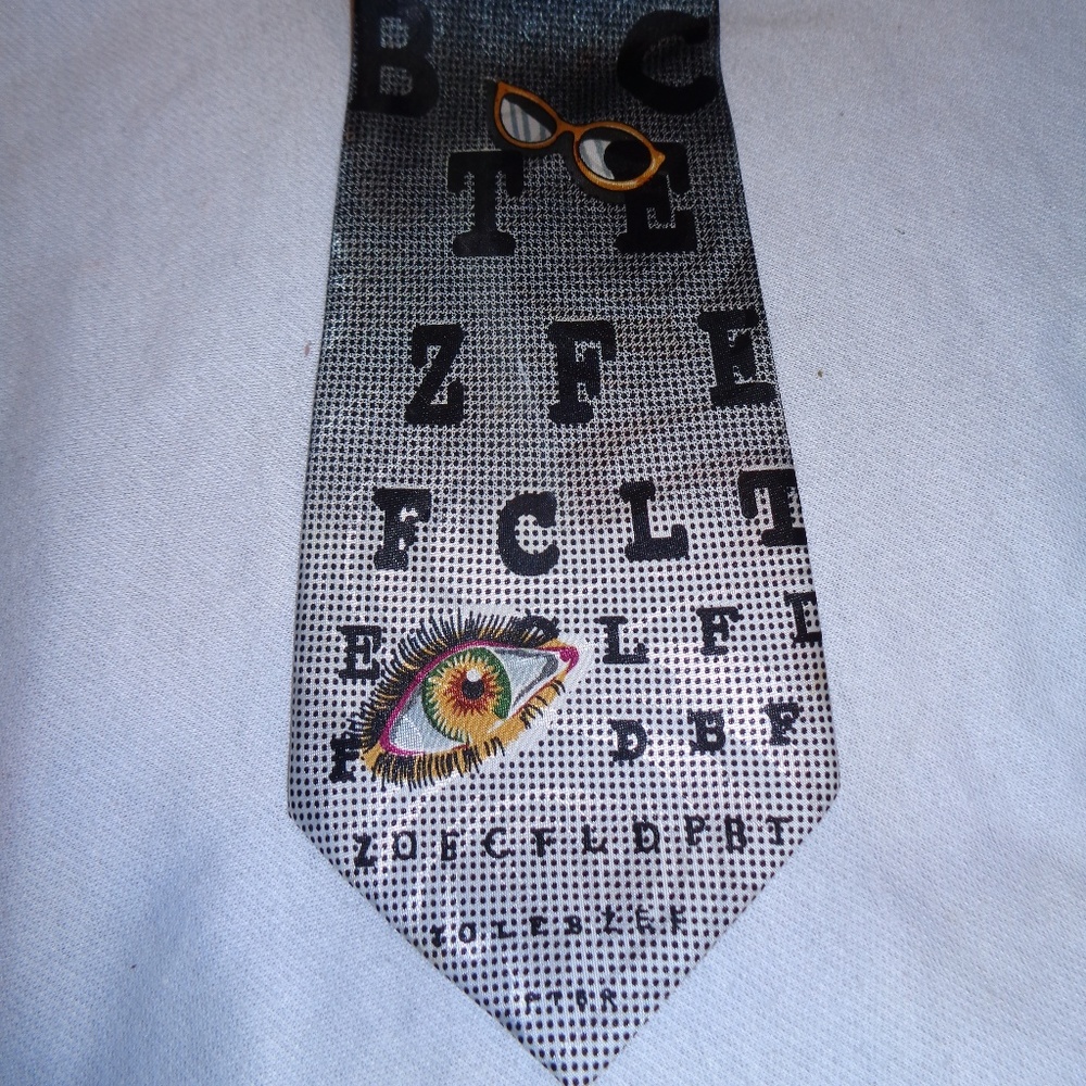 Fratello Eye Chart Optometrist Silk Novelty Tie
